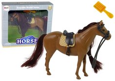 Фигурка лошади Лошадь, расчесывающая коричневую гриву Lean Toys