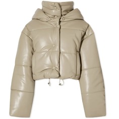 Куртка Nanushka Aveline Leather Look, серый