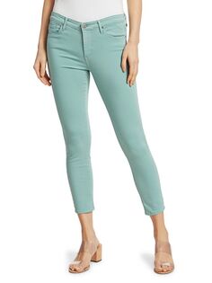 Укороченные джинсы скинни prima stretch AG Jeans Mint jade