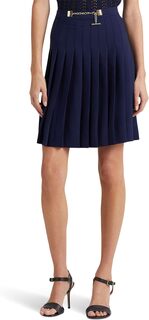 Плиссированная юбка из жоржета LAUREN Ralph Lauren, цвет French Navy