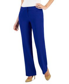 Прямые брюки с L-карманом и средней посадкой для миниатюрных размеров Kasper, синий