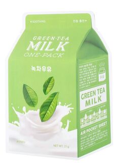 Тканевая маска A&apos;Pieu Green Tea &amp; Milk, 21 g Apieu