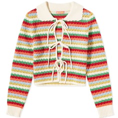 Кардиган KITRI Evie Multi Striped Crochet Knit, мультиколор