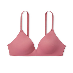 Бюстгальтер Victoria&apos;s Secret Pink Wear Everywhere Wireless Push-up, пудрово-розовый