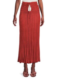 Юбка макси со складками Silvia Free People, цвет Red Hot Combo