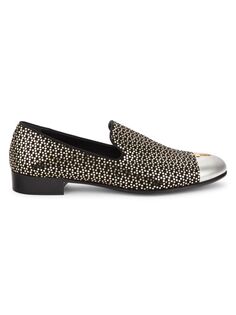 Туфли-слипоны Shadeout с эффектом металлик Giuseppe Zanotti, цвет Black Gold