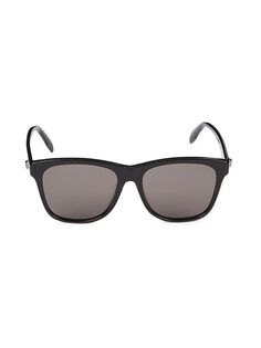 Квадратные солнцезащитные очки 56MM Alexander Mcqueen, цвет Black Grey