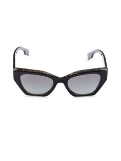 Солнцезащитные очки «кошачий глаз» 52 мм Burberry, цвет Black Grey