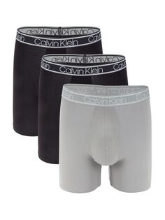 Комплект из 3 удобных боксеров из бамбука Calvin Klein, цвет Black Grey