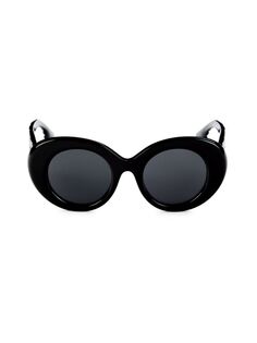 Круглые солнцезащитные очки 49MM Burberry, цвет Black Grey