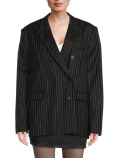 Полосатый пиджак Goni Iro, цвет Black Grey