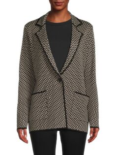 Куртка средней длины с принтом Max Studio, цвет Black Ivory