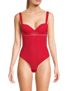 Утепленное боди на косточках La Perla, цвет Red Tango