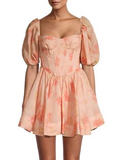 Мини-платье Kiah с корсетом Bardot, оранжевый