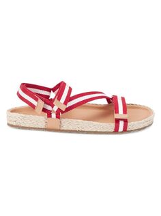 Плетеные кожаные сандалии Fabiana Saks Fifth Avenue, цвет Red White