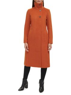 Полушерстяное пальто Melton Kenneth Cole, оранжевый
