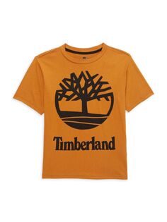 Футболка с логотипом для мальчиков Timberland, оранжевый