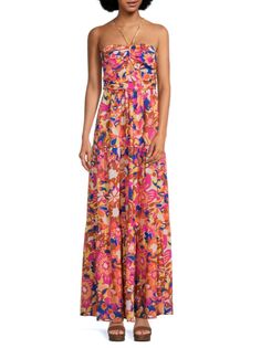 Платье макси с цветочным принтом Safia Ba&amp;Sh, цвет Rose Ba&Sh