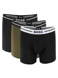 Боксеры с контрастным логотипом Boss, цвет Black Multicolor