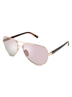 Солнцезащитные очки-авиаторы 57MM Ted Baker London, цвет Rose Gold