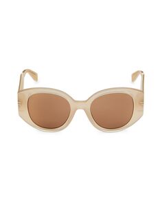 Круглые солнцезащитные очки 51MM Marc Jacobs, бежевый