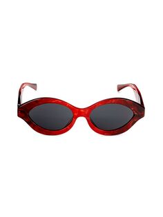 Овальные солнцезащитные очки 55MM Alain Mikli, цвет Black Red