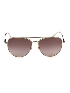 Титановые солнцезащитные очки-авиаторы 59MM Tom Ford, бежевый