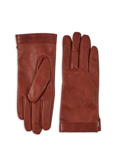 Кожаные перчатки Bruno Magli, цвет Saddle