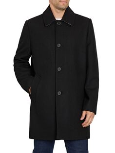 Фактурное пальто из смесовой шерсти Sam Edelman, цвет Black Twill