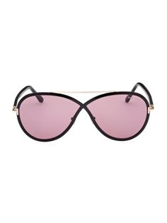 Круглые солнцезащитные очки Rickie 65MM Tom Ford, цвет Black Violet
