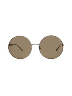 Круглые солнцезащитные очки 60MM Alaïa, цвет Ruthenium