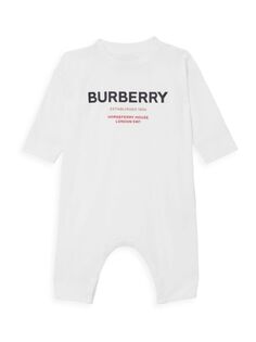 Детский комбинезон с логотипом Azari Burberry, белый