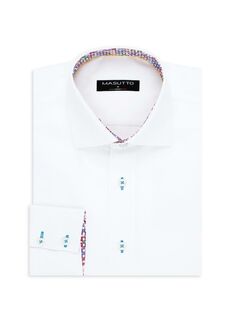 Классическая рубашка с контрастными манжетами Masutto, белый