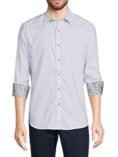 Жаккардовая рубашка на пуговицах Bayview с узором пейсли Robert Graham, белый