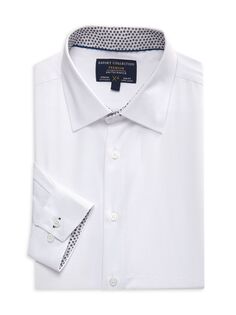 Классическая рубашка приталенного кроя стрейч Report Collection, белый