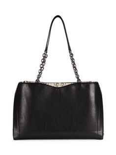 объемная сумка Nova со змеиным тиснением Calvin Klein, цвет Black White