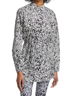 Рубашка с фартуком и накидкой на спине Rosetta Getty, цвет Black White