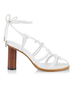 Кожаные сандалии Rovena с завязками A.W.A.K.E. Mode, белый