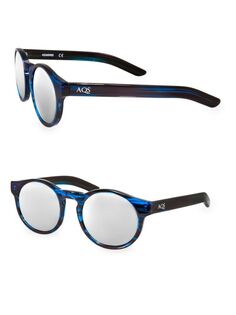 Круглые солнцезащитные очки BENNI 49MM Aqs, цвет Blue Black