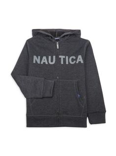 Толстовка на молнии с логотипом для мальчиков Nautica, цвет Coal Heather