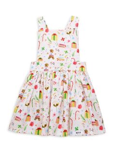 Праздничное пряничное платье-сарафан для маленьких девочек и маленьких девочек Worthy Threads, розовый