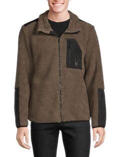 Куртка на молнии из искусственного меха Spyder, цвет Falcon Brown
