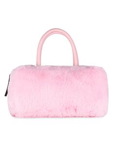 Сумка для боулинга из искусственного меха Luxe Faux Fur, розовый