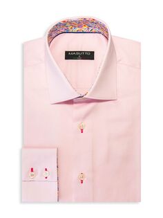 Спортивная рубашка Lior Classic Fit контрастного цвета Masutto, розовый