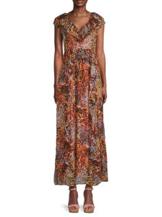 Платье макси с цветочным принтом Jayda Marie Oliver, цвет Foliage