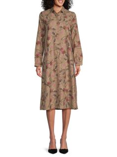 Однотонное платье-рубашка миди Yal New York, цвет Floral