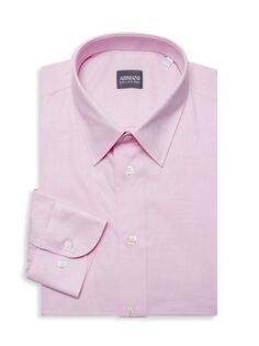 Фактурная классическая рубашка Armani Collezioni, розовый