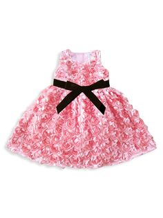 Фактурное платье розового цвета для маленьких девочек и девочек Joe-Ella, розовый