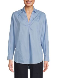 Блузка с люверсами Ellen Tracy, цвет Fren Blue