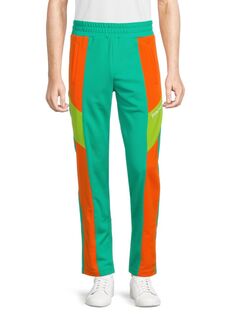 Спортивные брюки с цветными блоками Palm Angels, цвет Forest Green